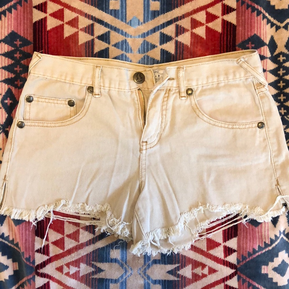 Free People khaki shorts
